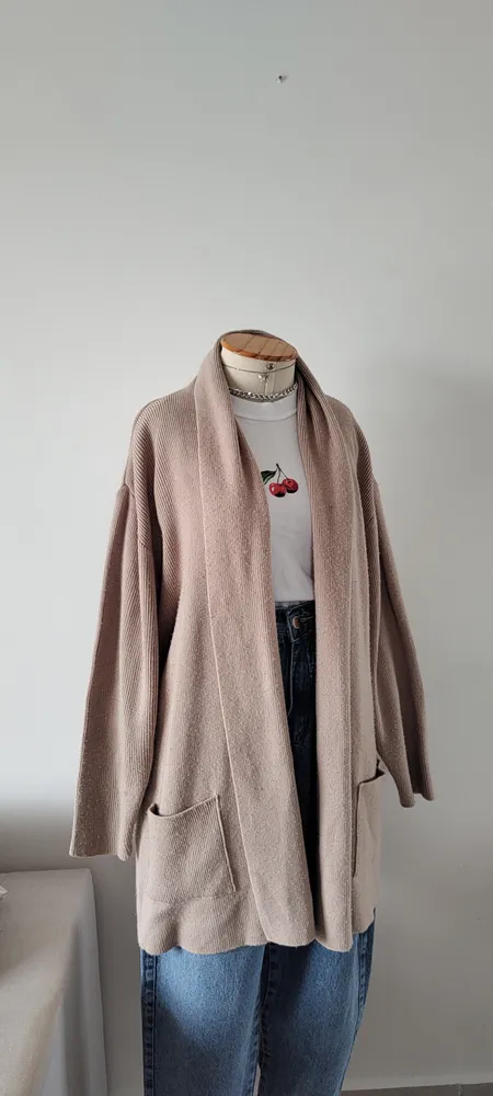 CARDIGAN COZY ALONGADO TRICOT (G)