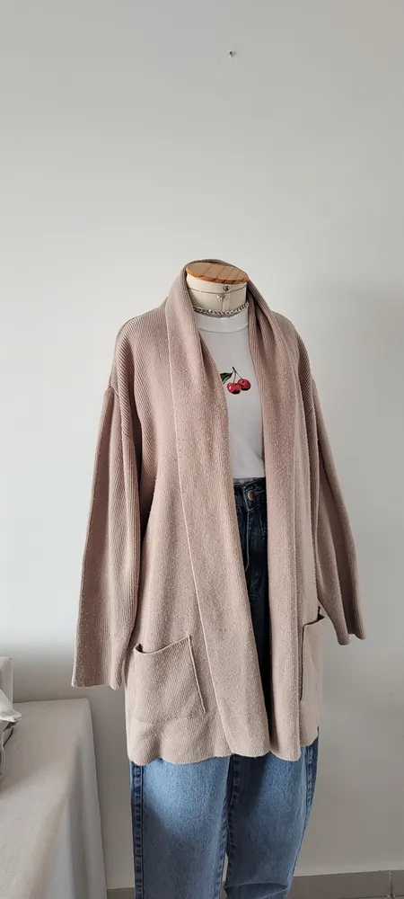 CARDIGAN COZY ALONGADO TRICOT (G)