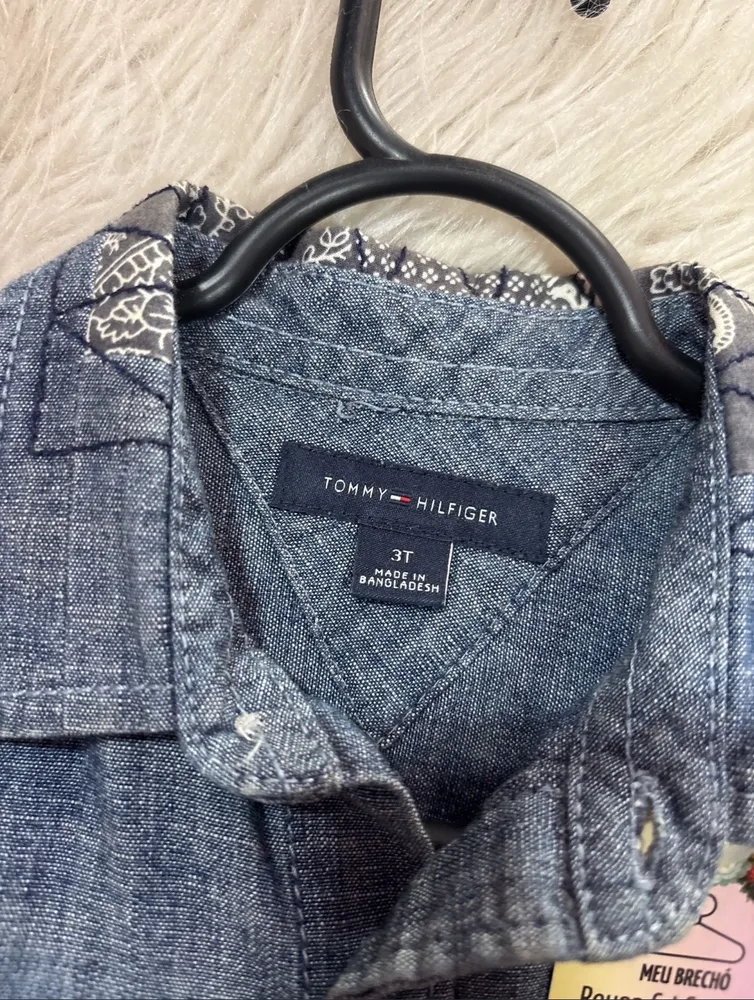 camisa jeans infantil tommy 3T