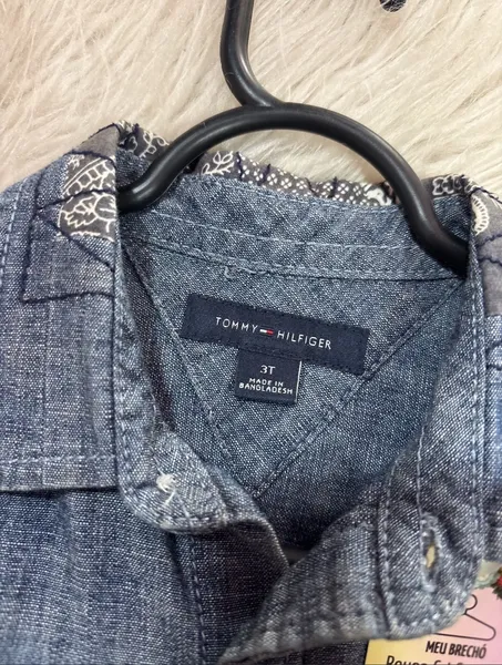 camisa jeans infantil tommy 3T