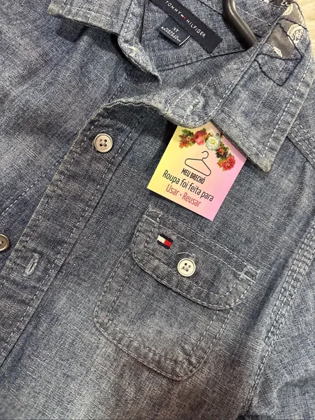 camisa jeans infantil tommy 3T