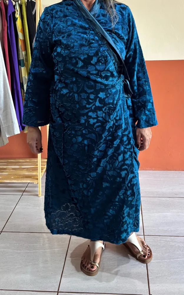 Robe azul devorê tamanho GG