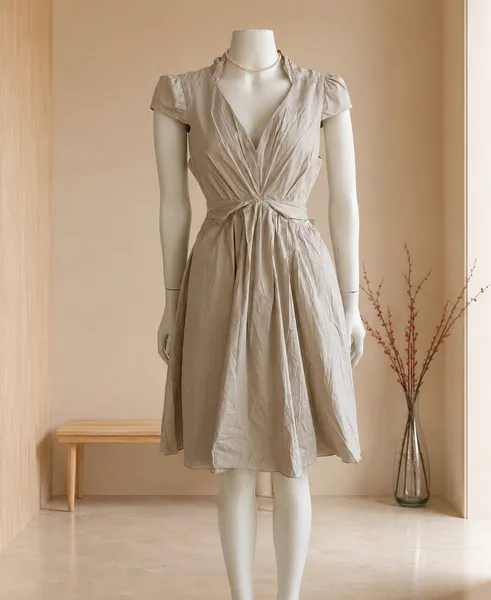 E - store Vestido alfaiataria Champagne