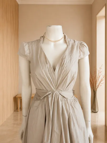 E - store Vestido alfaiataria Champagne
