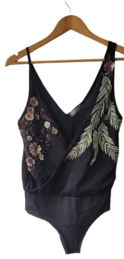 Body Zara indiano bordado à mão