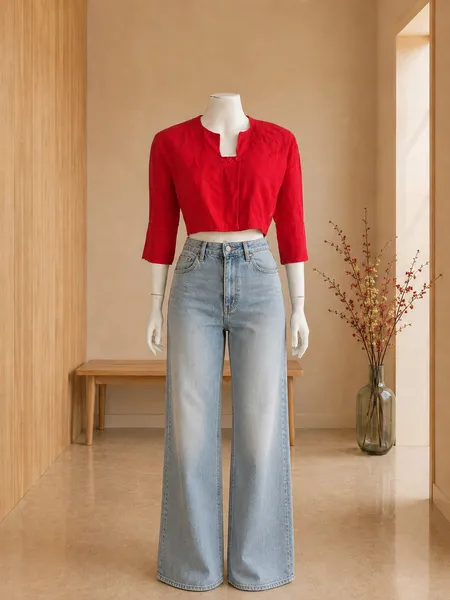 Cropped Vintage vermelho