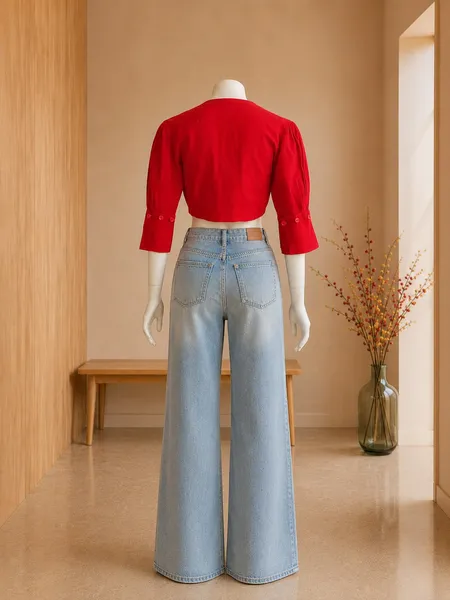 Cropped Vintage vermelho
