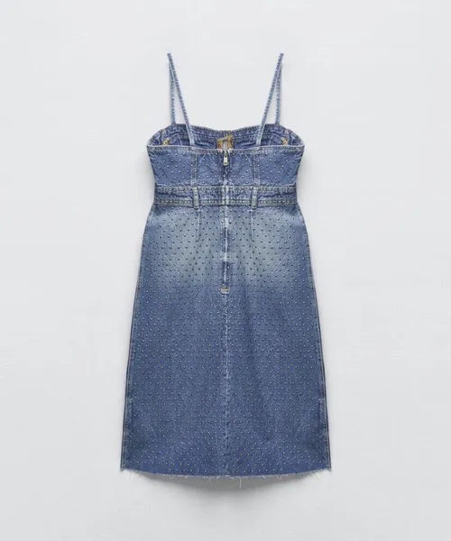vestido bustier zara denim m