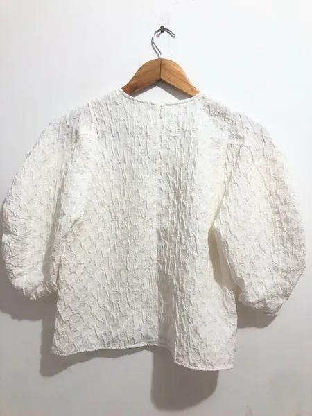 blusa manga princesa zara branca