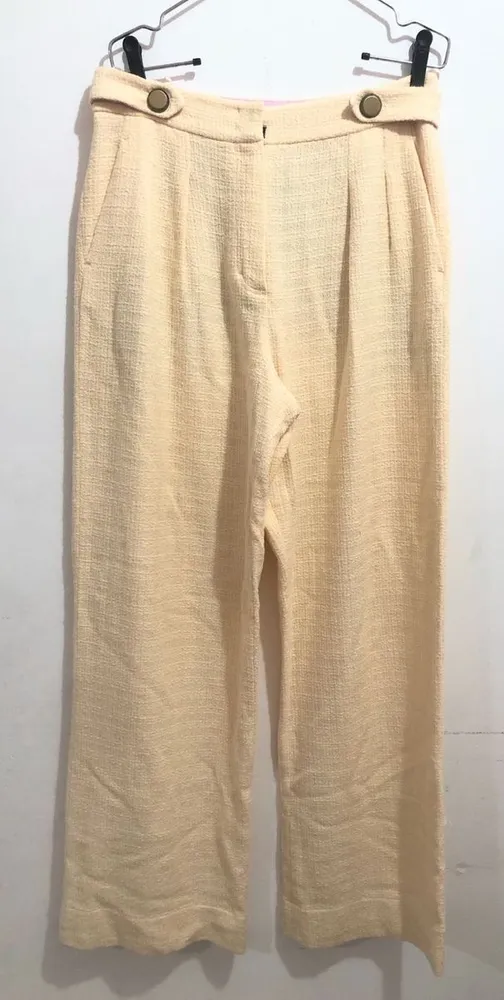 calça social nk amarelo manteiga