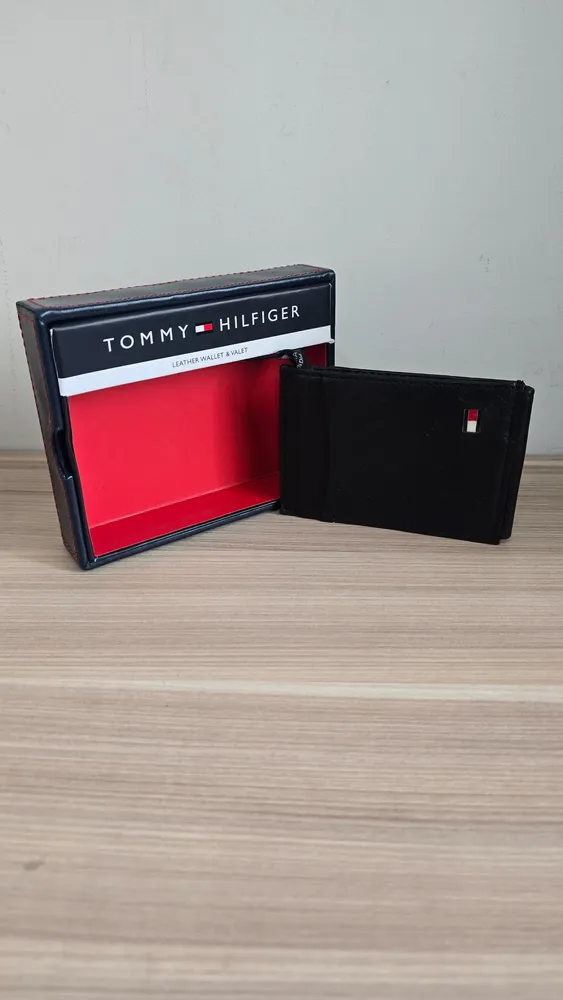 carteira tommy hilfiger masculina preta