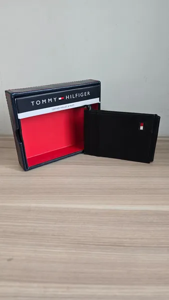 carteira tommy hilfiger masculina preta