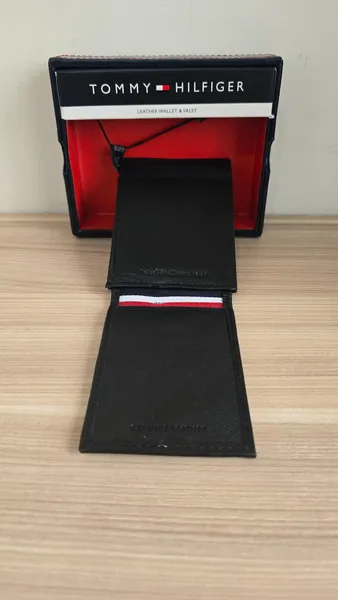 carteira tommy hilfiger masculina preta