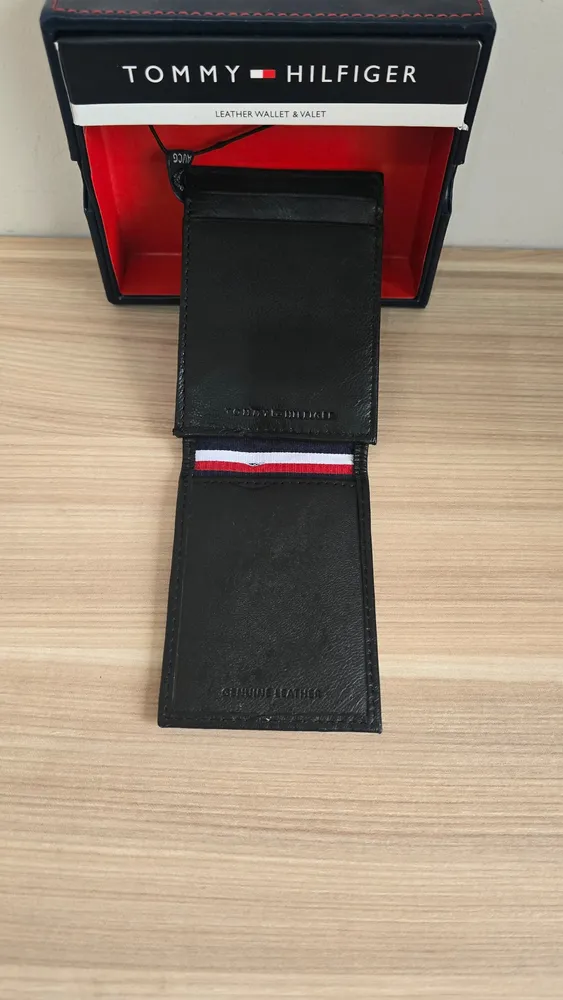 carteira tommy hilfiger masculina preta