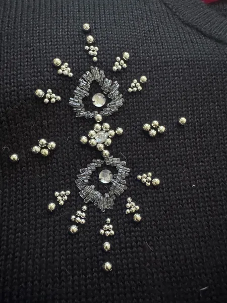 sueter vintage bordsdo flocos de neve