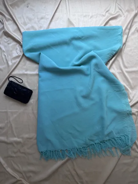 pashmina vintage azul piscina
