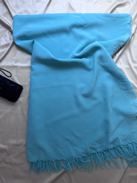 pashmina vintage azul piscina