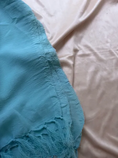 pashmina vintage azul piscina