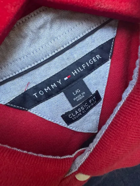 camisa polo listrasa tommy hilfiger