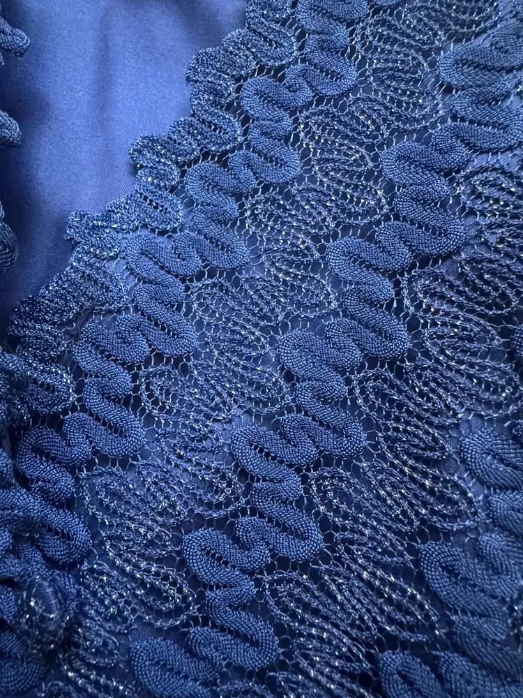 jaqueta vintage feita a mao renda com lurex