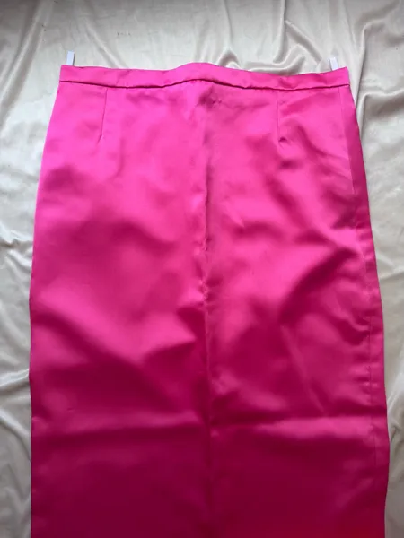 saia longa vintage rosa chiclete