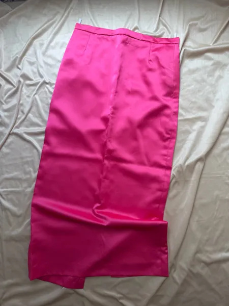 saia longa vintage rosa chiclete