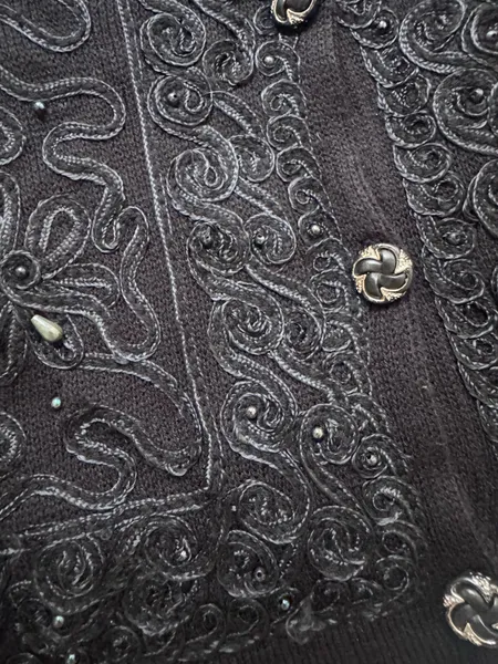 sueter botdado vintage casaqueto cardigan