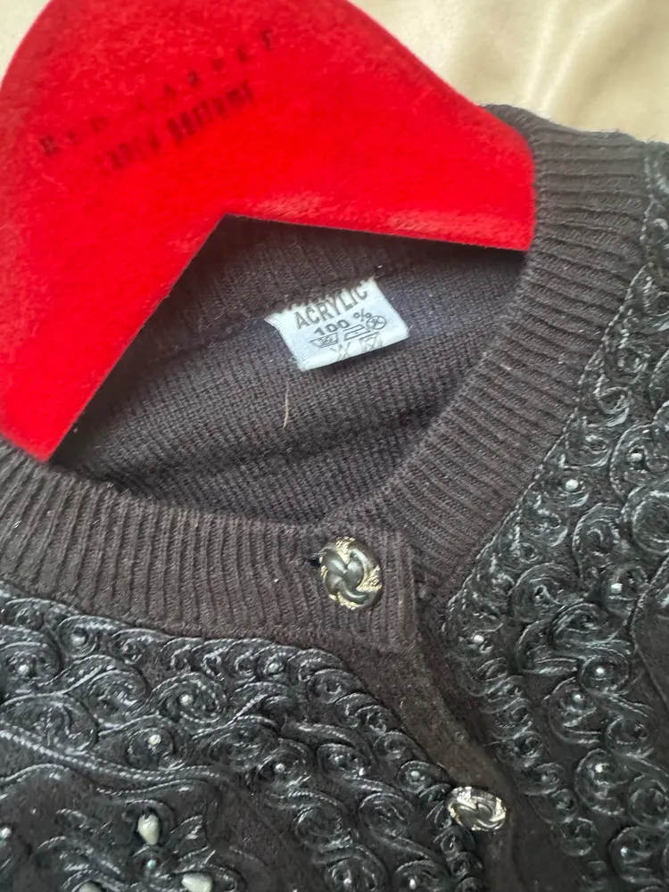 sueter botdado vintage casaqueto cardigan