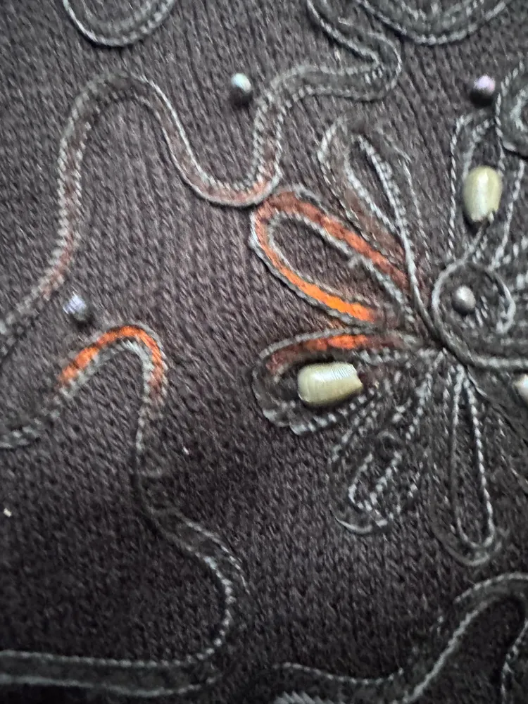 sueter botdado vintage casaqueto cardigan