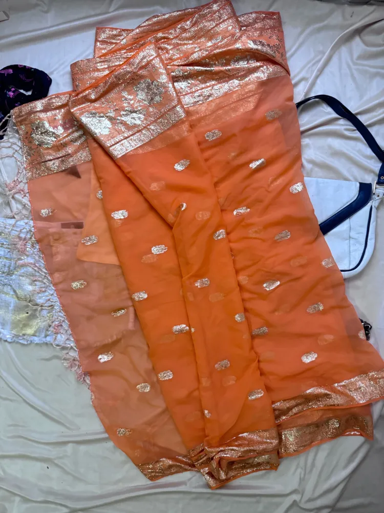 saree vintage laranja com doursdo