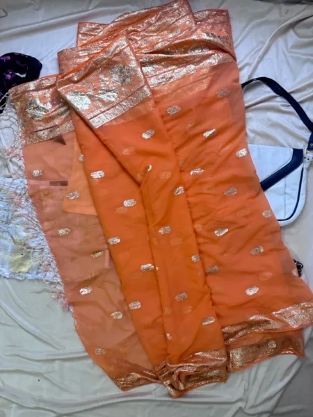 saree vintage laranja com doursdo