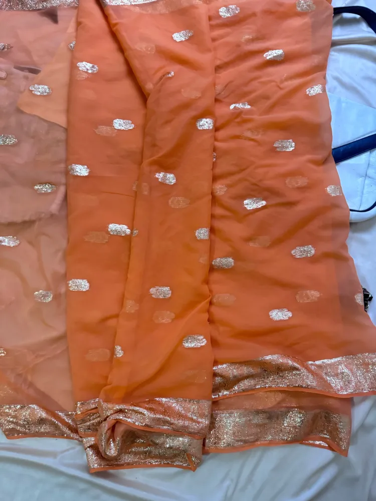 saree vintage laranja com doursdo