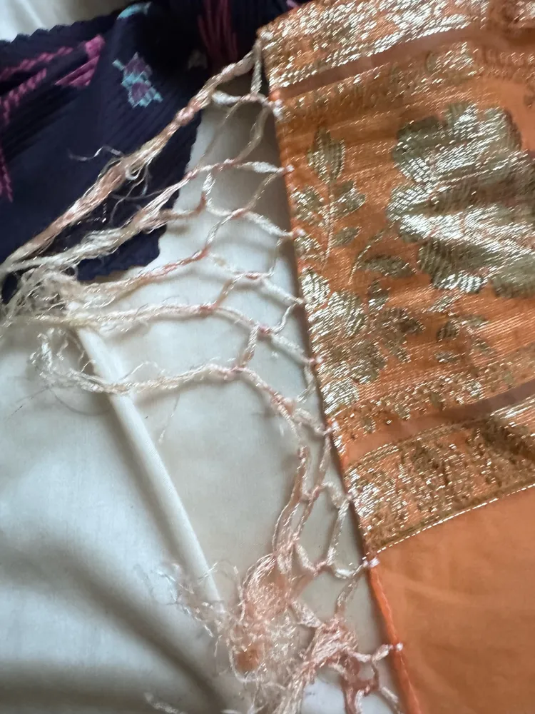 saree vintage laranja com doursdo