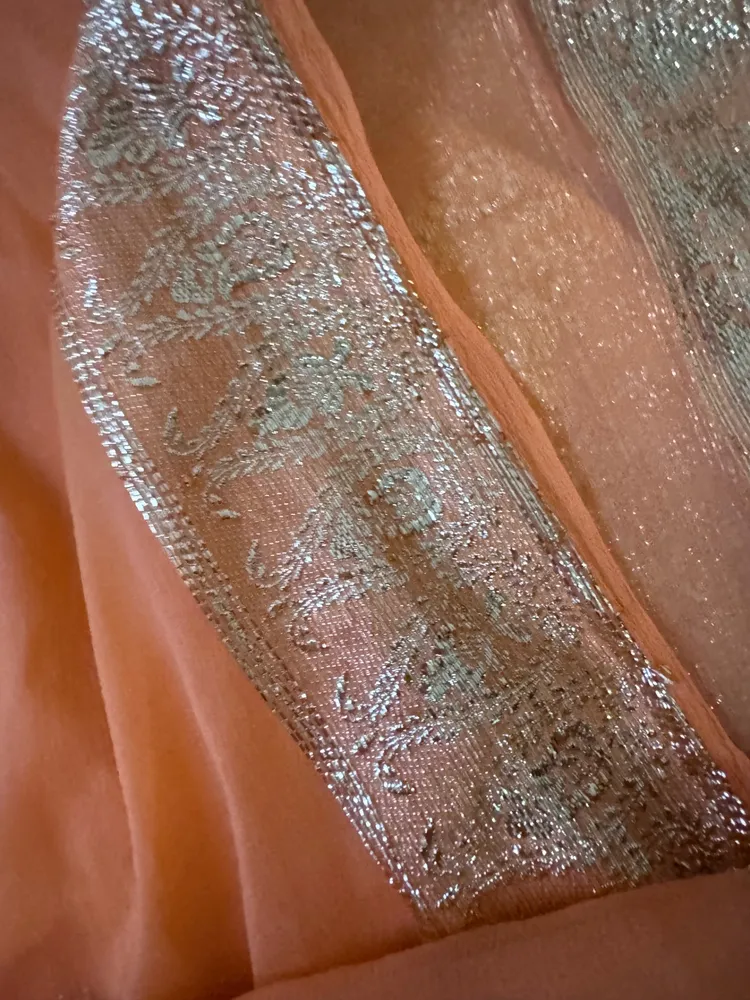 saree vintage laranja com doursdo
