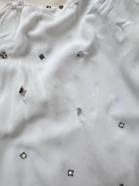 blusa bata vintage strass pedras branca