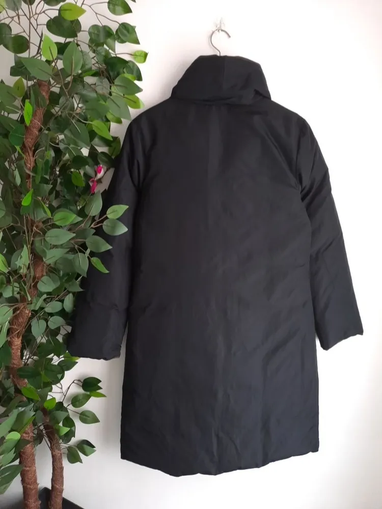 sobretudo puffer acolchoado impermeável dupla face