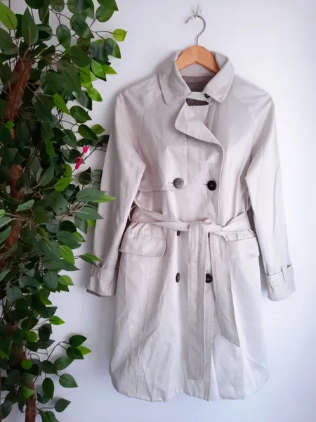 trench coat bege areia zara