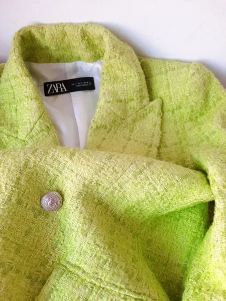 blazer de lã verde lima zara
