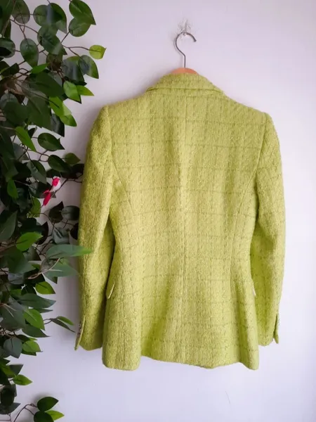 blazer de lã verde lima zara