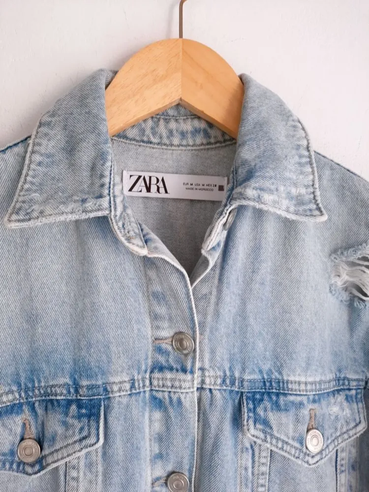 jaqueta jeans zara oversized