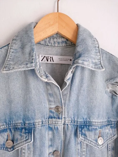 jaqueta jeans zara oversized