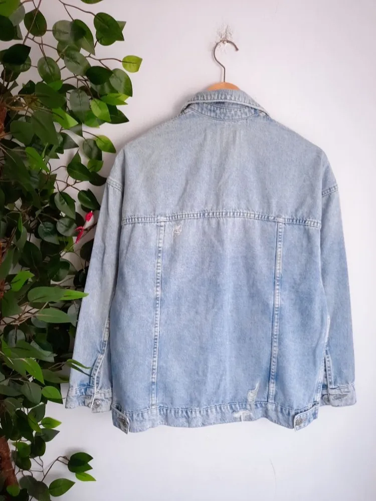 jaqueta jeans zara oversized