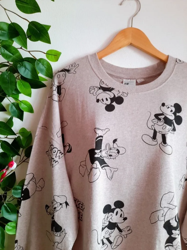 blusão de moletom mickey mouse disney h&m