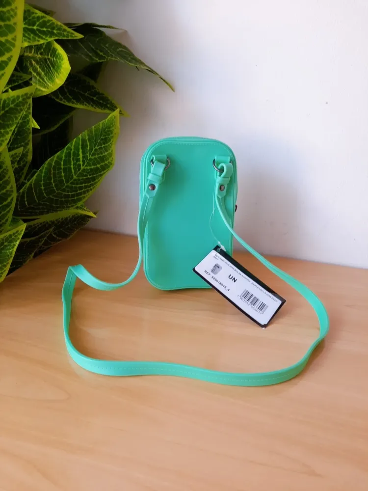 bolsa transversal emborrachado verde santa lolla