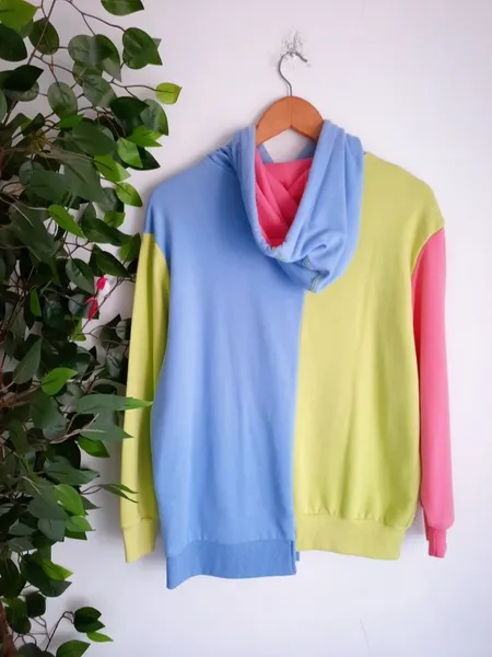 conjunto moletom colorblock renner blue steel
