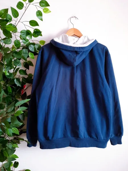 moletom azul com capuz hollister