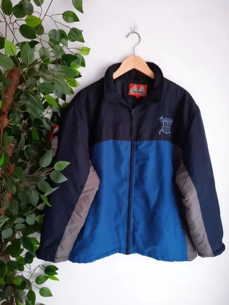 jaqueta masculina acolchoada azul