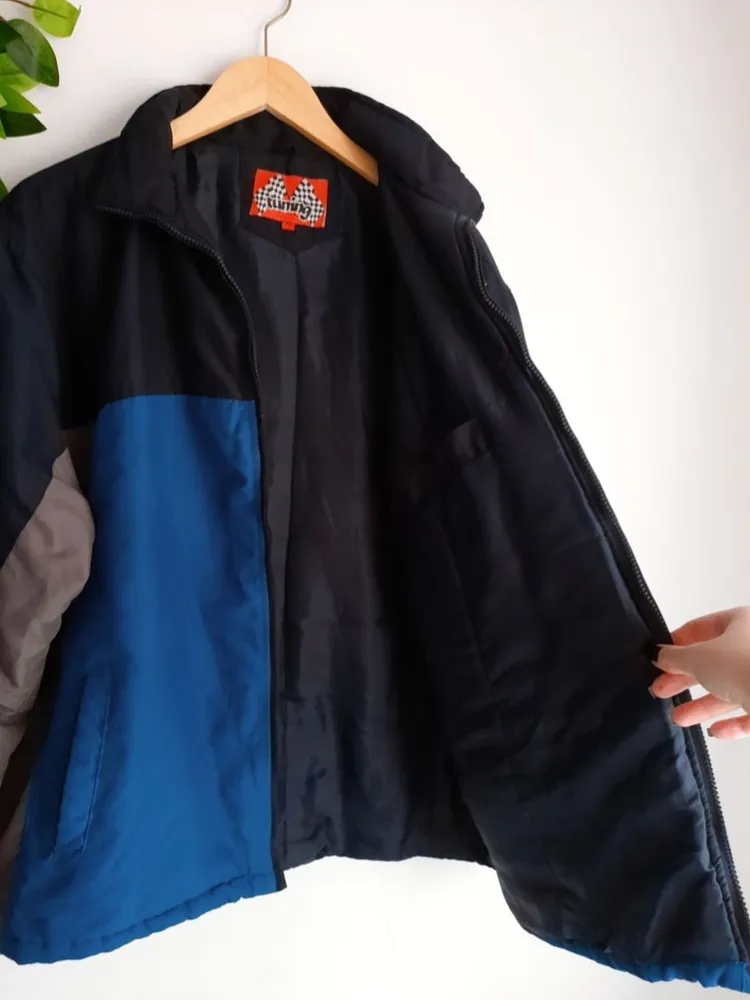 jaqueta masculina acolchoada azul