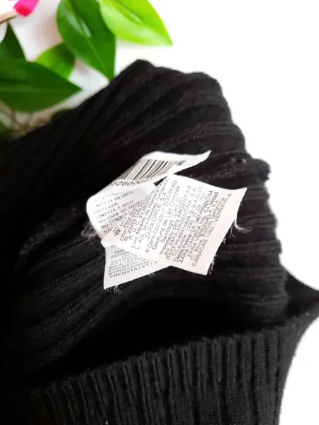 suéter de tricô preto zara