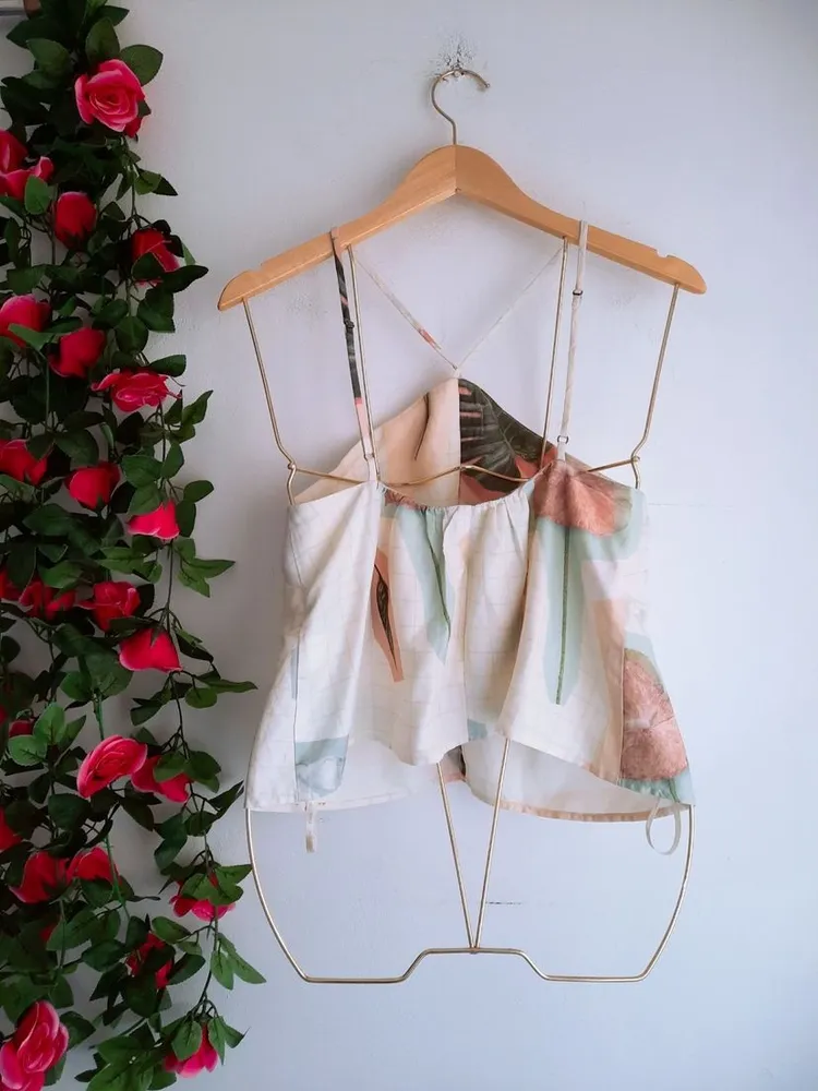 blusa estampada floral farm